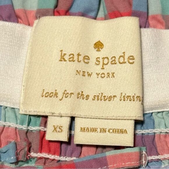 Kate Spade Broome Street Madras Off-Shoulder Dress - Picture 6 of 7